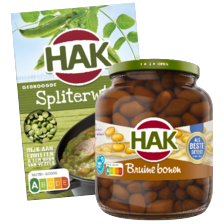 Hak groenten, bonen, appelmoes of stazak